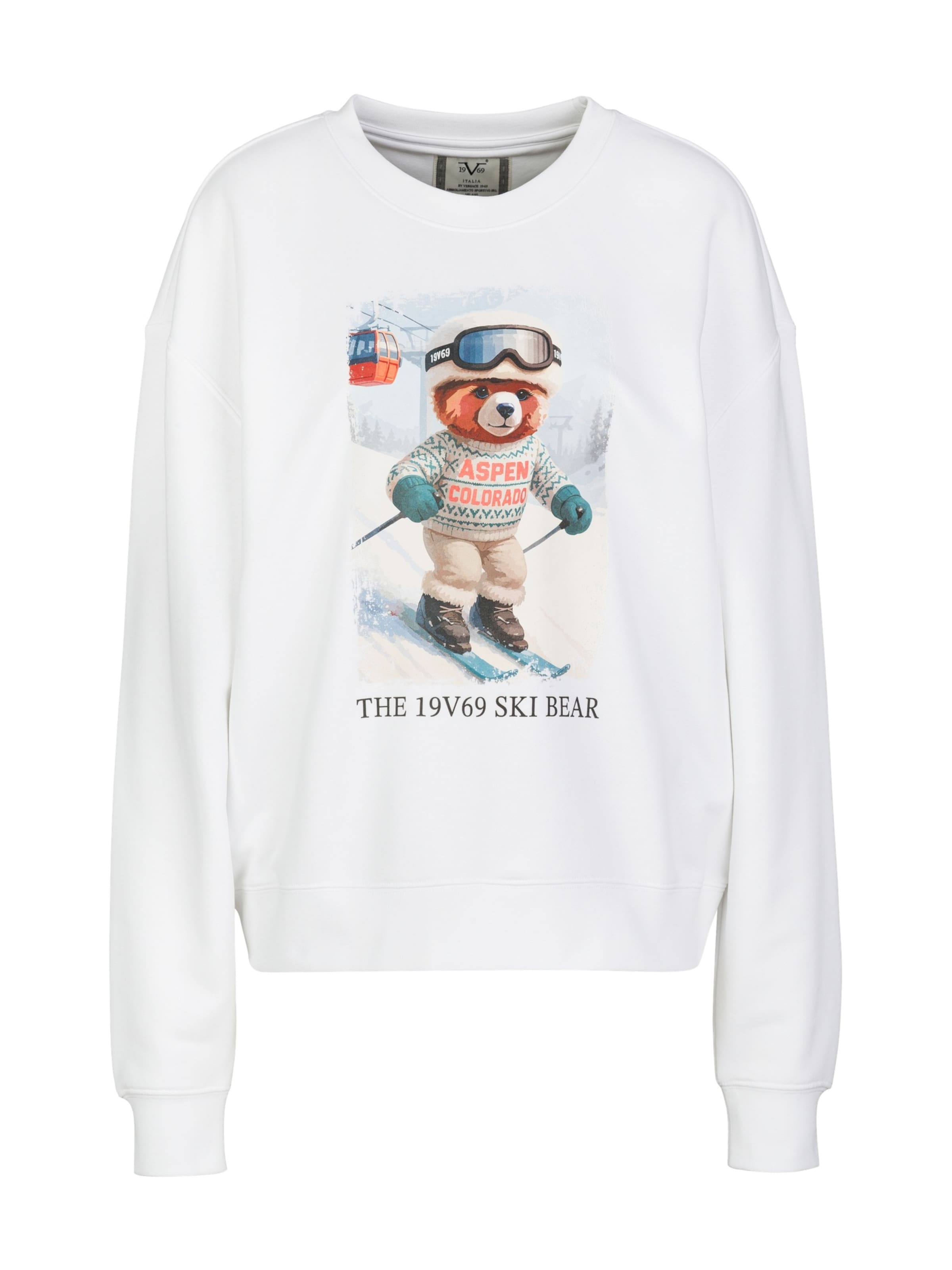 19V69 ITALIA - Sudadera 'Sinja Wintersports 3' en blanco: frente