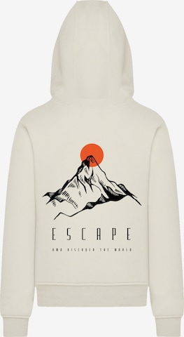 F4NT4STIC Trui 'Escape Discover the World Mountain' in Wit: voorkant