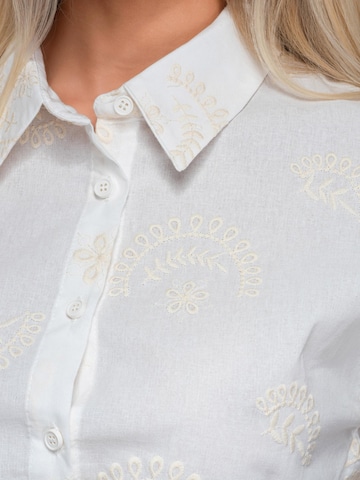 Ombre Blouse in Wit