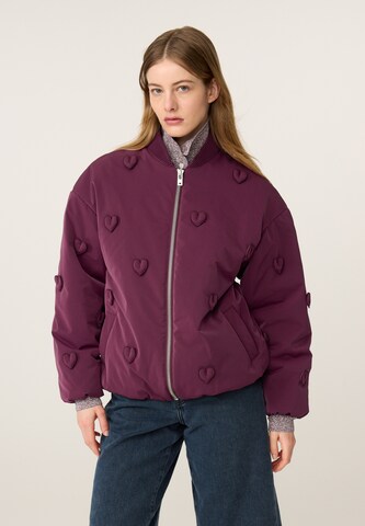 Veste mi-saison Fabienne Chapot en rouge : devant