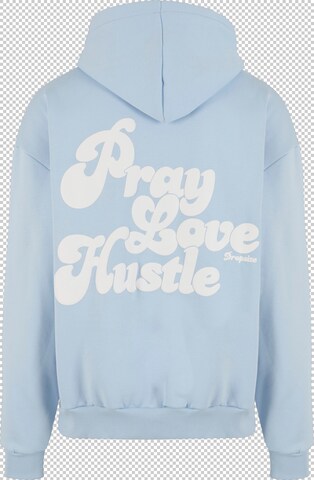 Dropsize Sweatshirt 'Pray Love Hustle' in Blauw