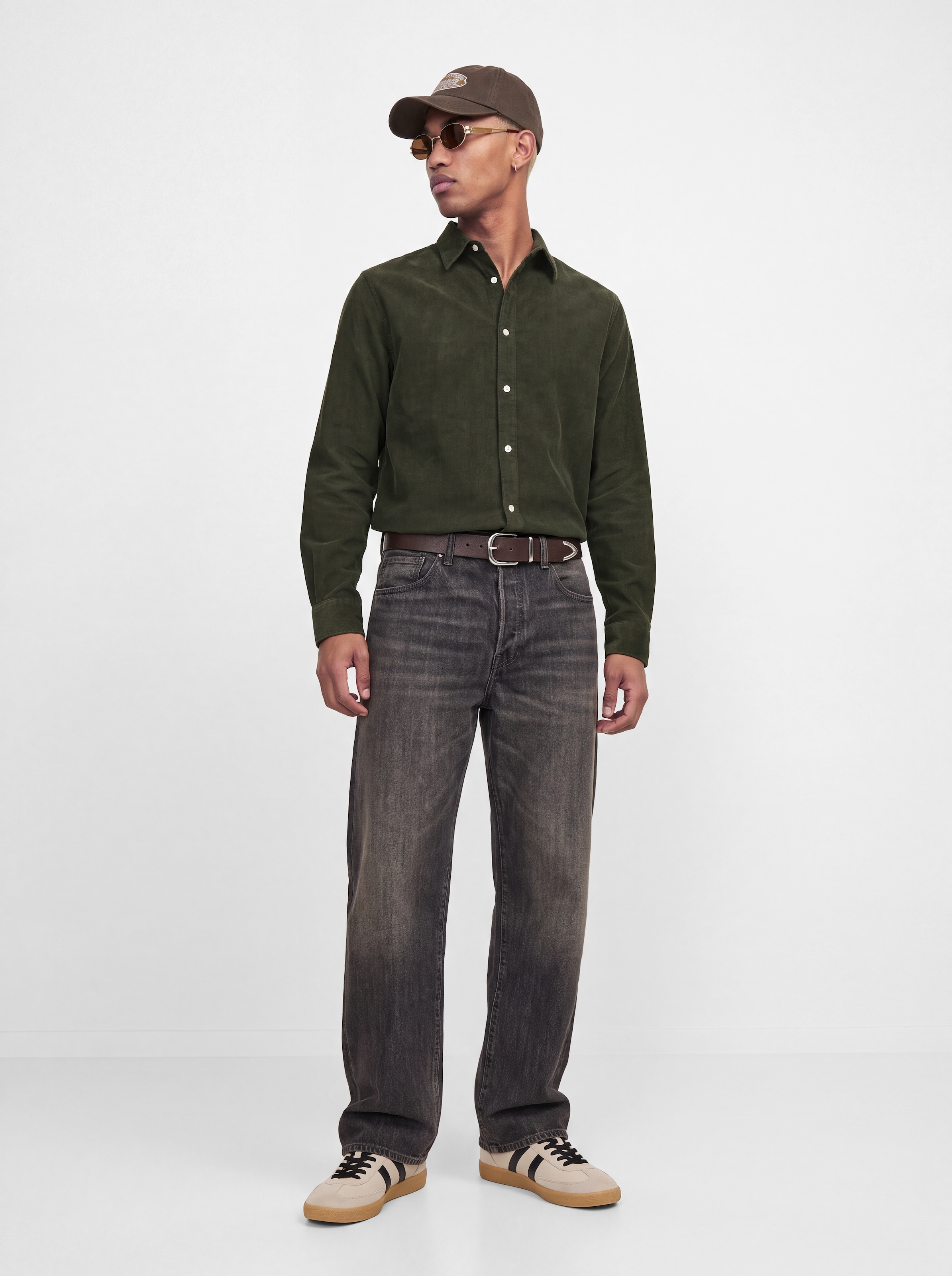 zaļš JACK & JONES Standarta piegriezums Krekls 'JJEField'