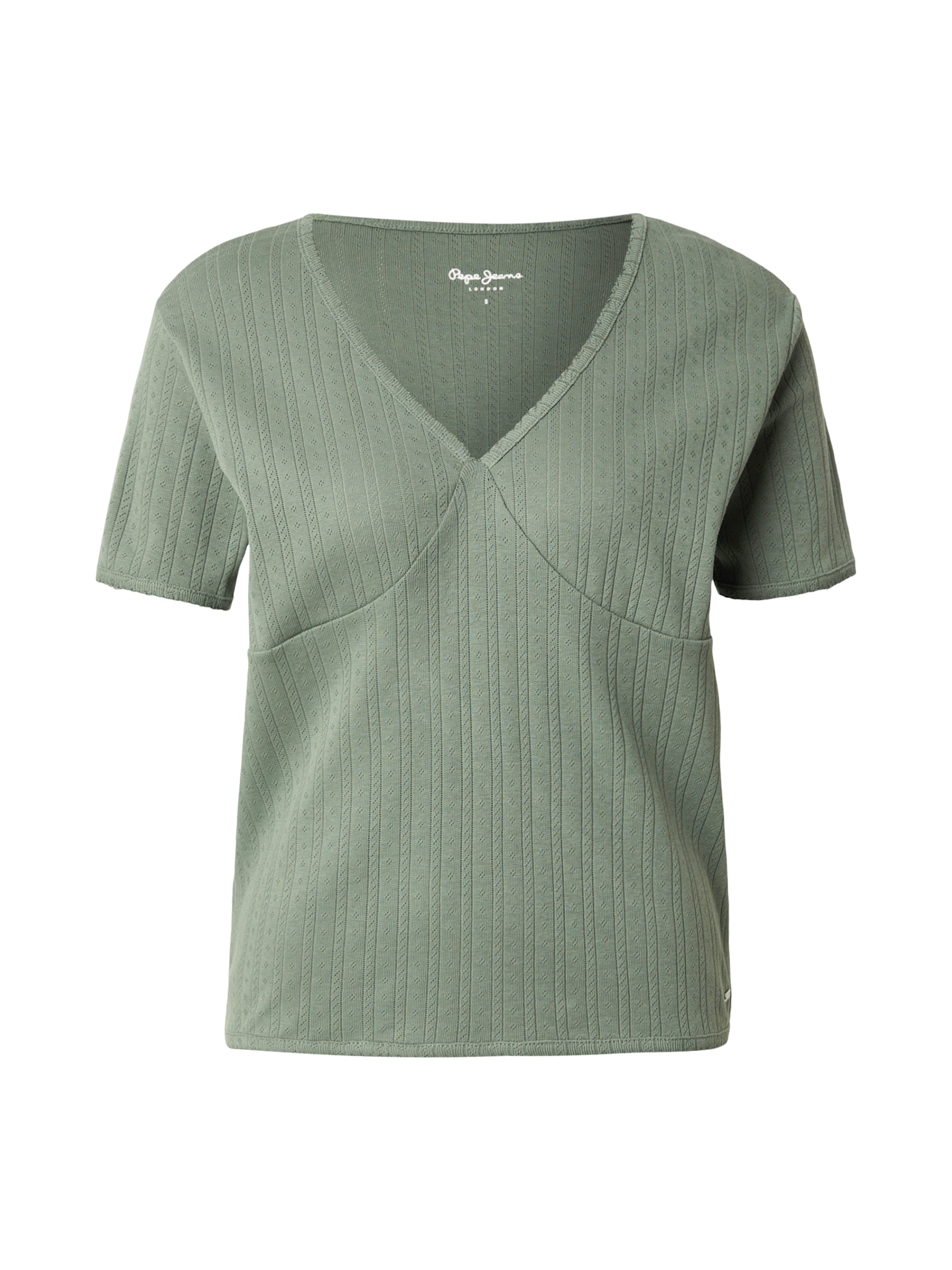 Pepe Jeans - Camiseta en verde: frente