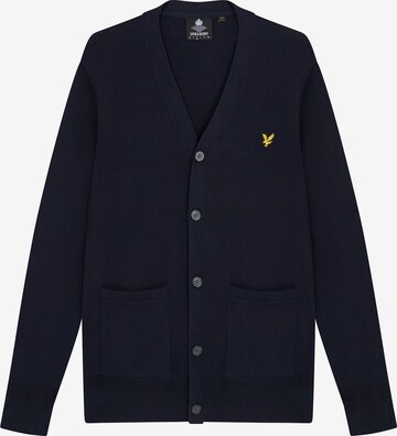 Lyle & Scott Knit Cardigan in Blue: front