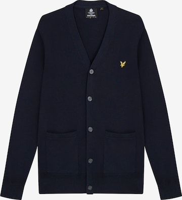 Lyle & Scott Knit Cardigan in Blue: front