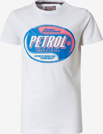 T-Shirt Petrol Industries en blanc : devant