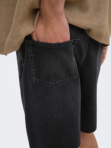 Loosefit Jean 'ONSFade' Only & Sons en noir