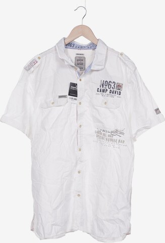 CAMP DAVID Button Up Shirt in XXXL in White: front