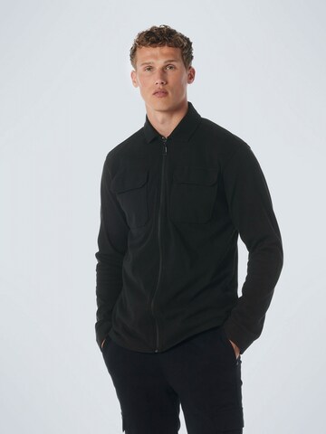 No Excess Zip-Up Hoodie in Black: front