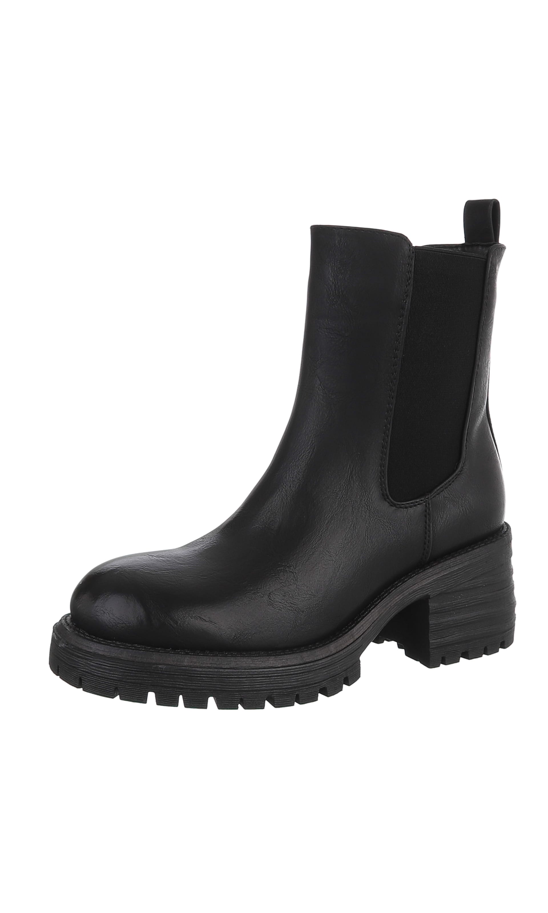Ital-Design Ankle Boots in Black: front