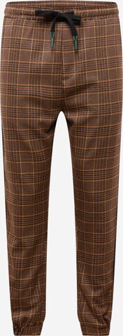 IMPERIAL Tapered Pants in Brown: front