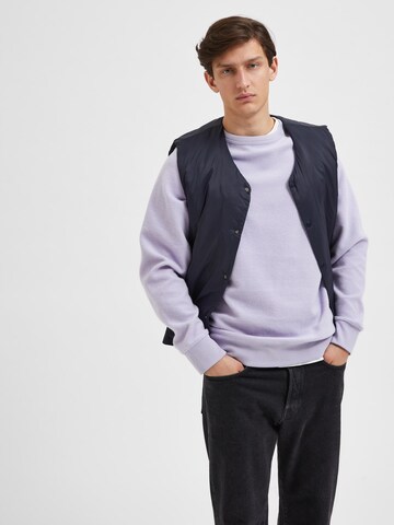 Sweat-shirt 'Karl' SELECTED HOMME en violet