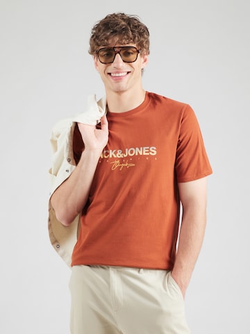 JACK & JONES Футболка 'JORCANGGU' в Коричневый: спереди
