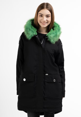 MYMO Winter Parka in Black: front