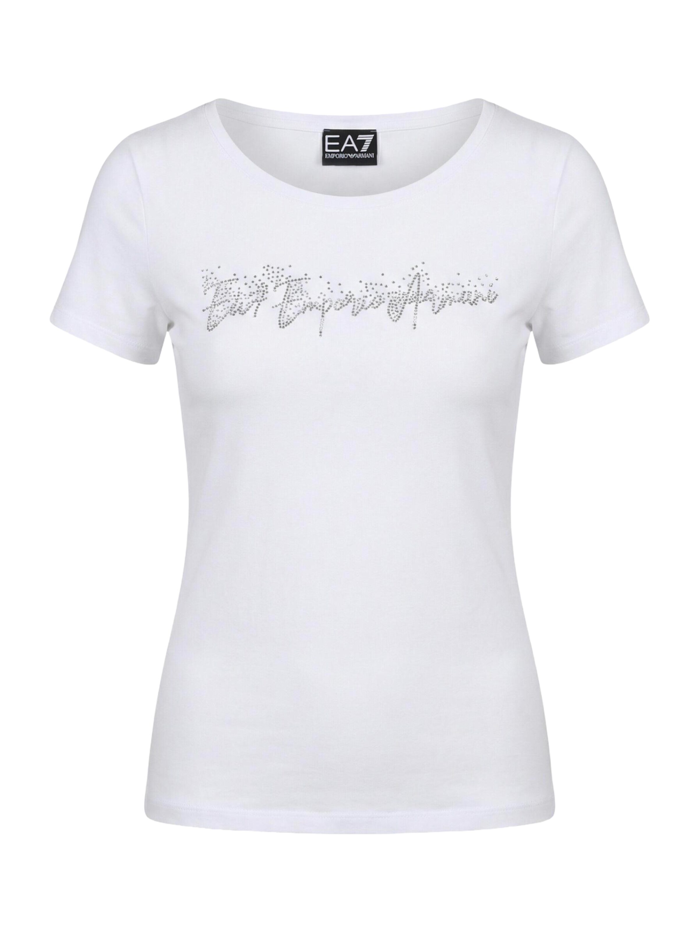 Maglietta di EA7 Emporio Armani in bianco: frontale