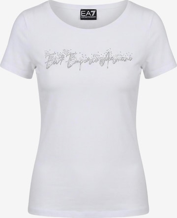 Maglietta di EA7 Emporio Armani in bianco: frontale