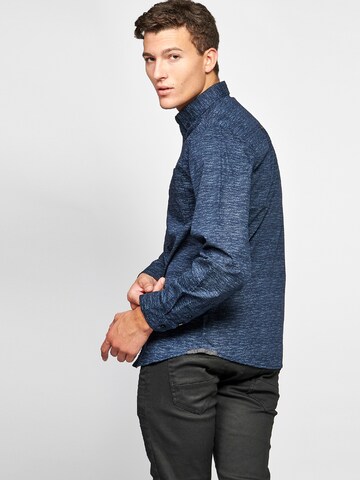 KOROSHI Slim fit Overhemd in Blauw