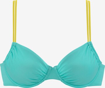 VENICE BEACH T-shirt Bikini Top in Green: front