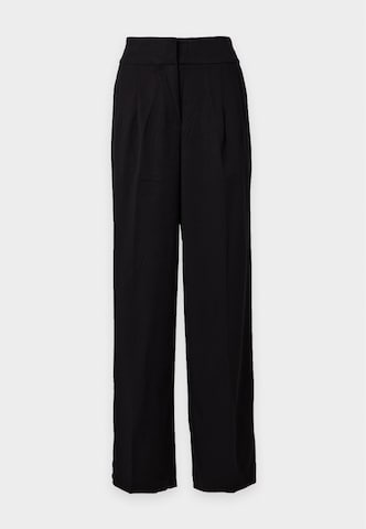 Wide leg Pantaloni con pieghe 'C_Tarima' di BOSS in nero: frontale