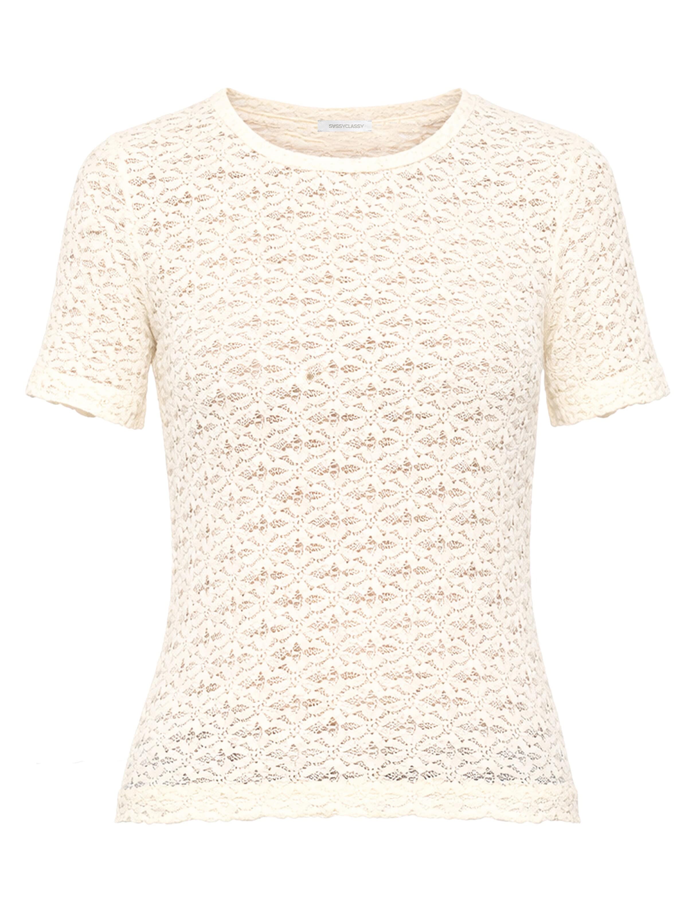 SASSYCLASSY Shirt‌‌‌‌ in Weiß: Vorderseite