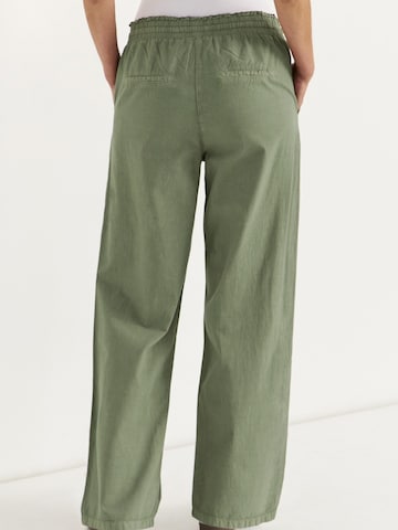 Cellbes of Sweden Loosefit Hose aus gewaschener Baumwolle in Grün