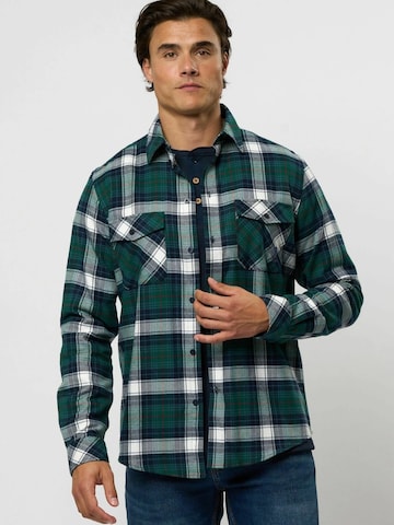 U.S. POLO ASSN. Regular fit Overhemd 'Ruben' in Groen: voorkant