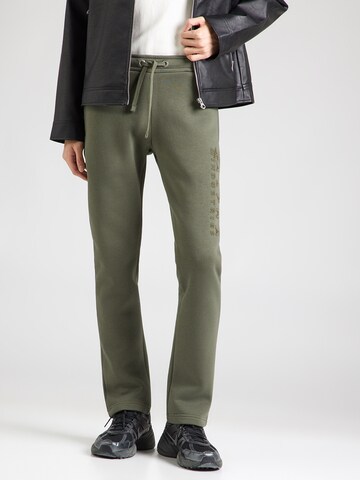 ALPHA INDUSTRIES Štandardný strih Nohavice - Zelená: predná strana