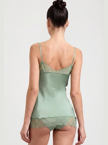 Ciocca Unterhemd 'Top Canotta Donna con Pizzo - Effetto Raso Tinta Unita'‌‌‌‌‌‌‌‌ in Grün