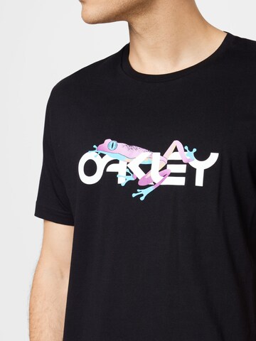 OAKLEY Функциональная футболка 'RETRO FROG' в Черный