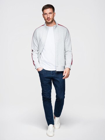 Ombre - Sudadera con cremallera en gris