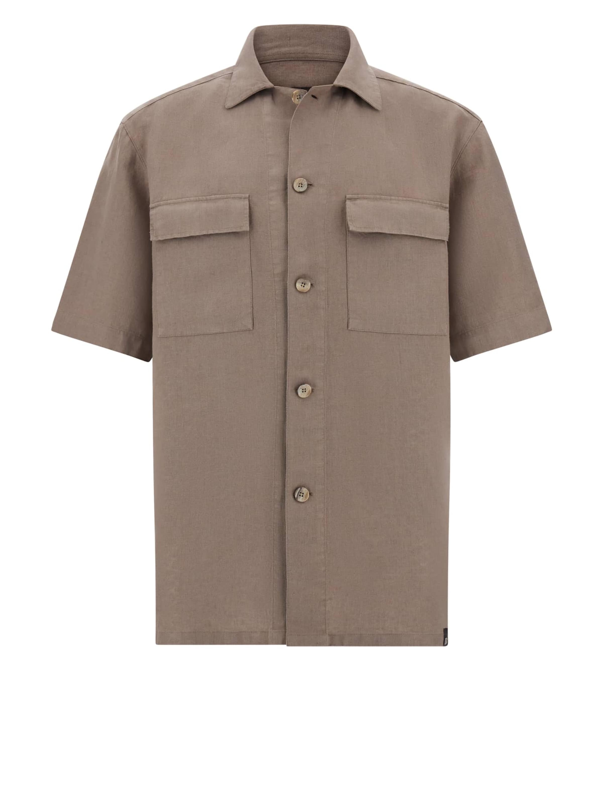 Boggi Milano Regular fit Риза в сиво: отпред