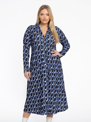 YOEK Shirt dress in Blue: front