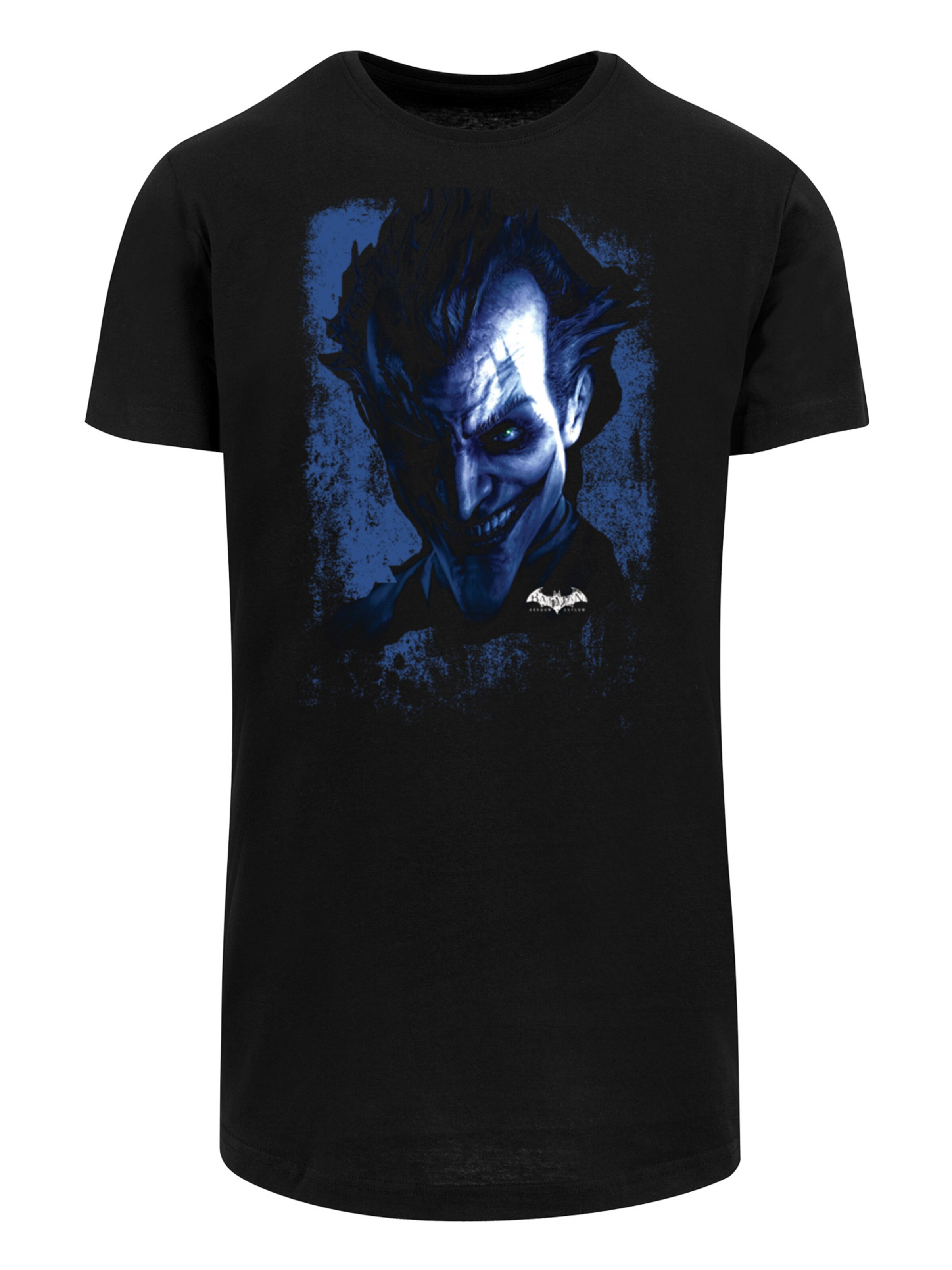 T-Shirt 'DC Comics Batman Arkham Asylum Joker Face' F4NT4STIC en noir : devant