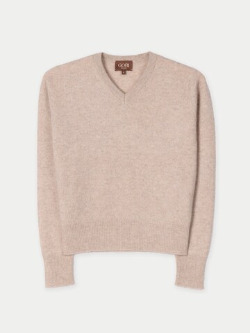 GOBI Cashmere Trui 'Women's Dual-Collar Cashmere Sweater' in Beige