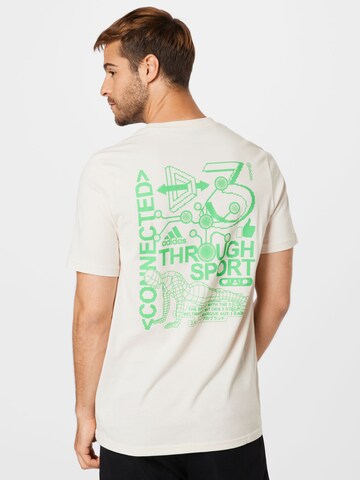 T-Shirt fonctionnel 'Connected Throug Sport' ADIDAS PERFORMANCE en blanc : devant