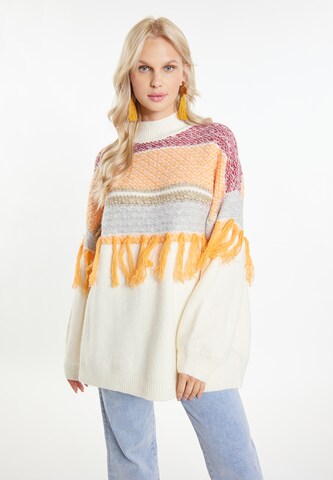 IZIA Sweater 'Eyota' in White: front