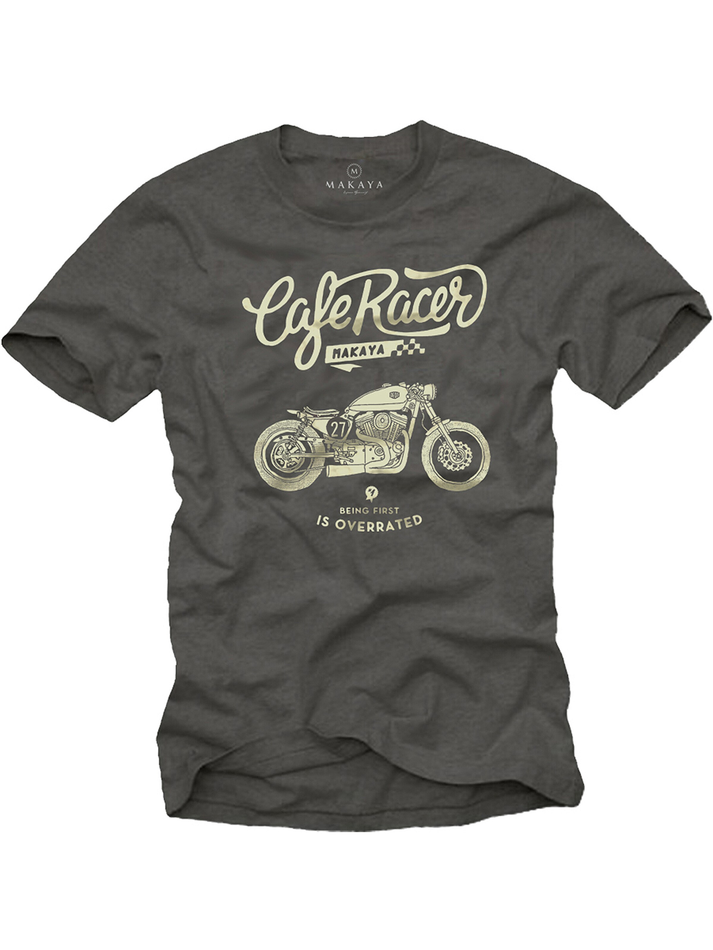 MAKAYA Shirt 'Being first' in Grey