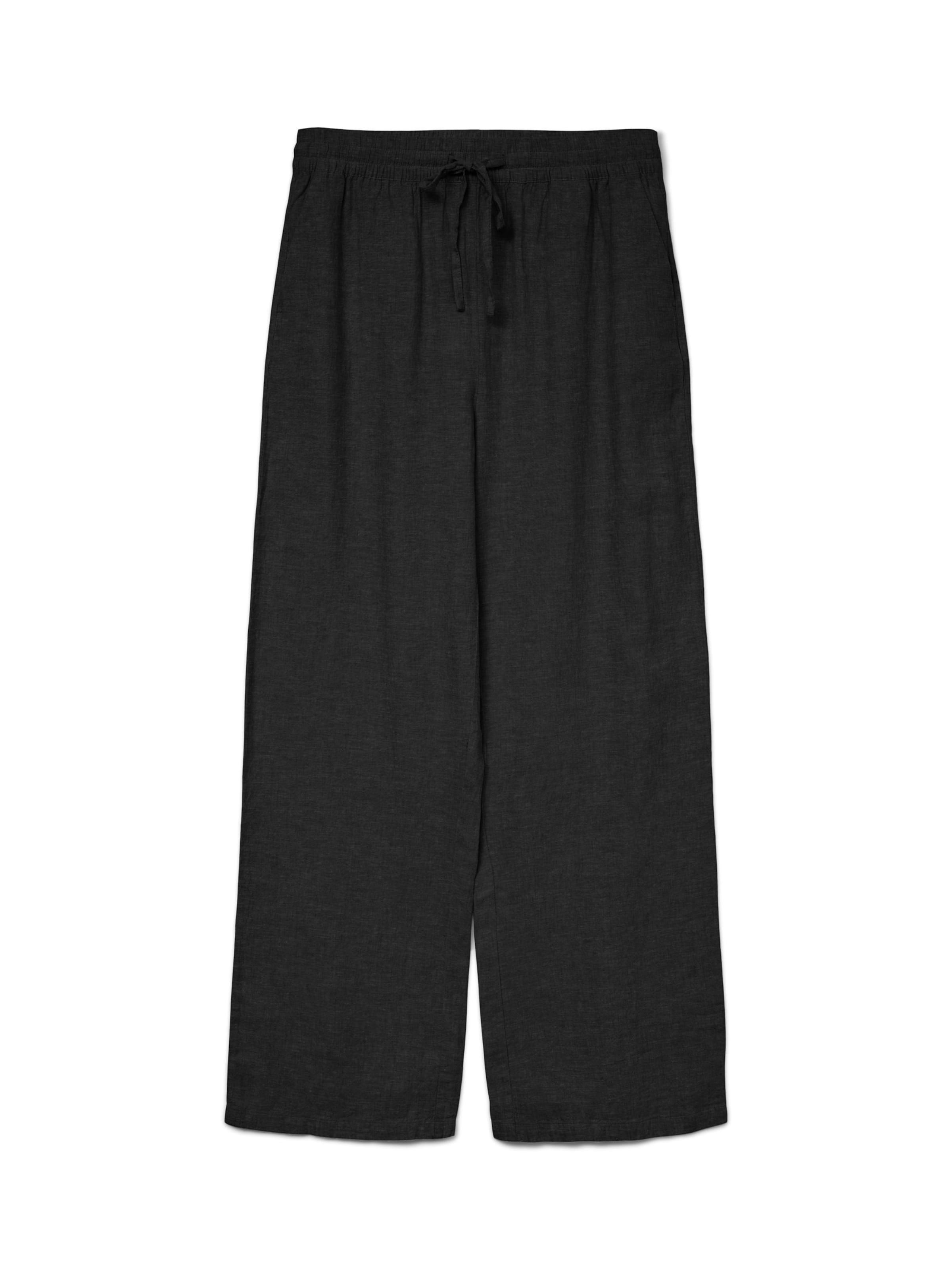 Pantalon 'LINN' VERO MODA en noir : devant