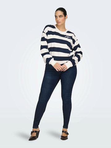 ONLY Carmakoma Sweatshirt 'CARISLA' i vit