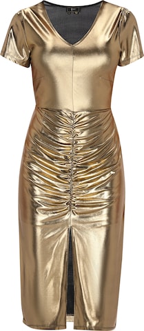 faina Kleid in Gold: Vorderseite