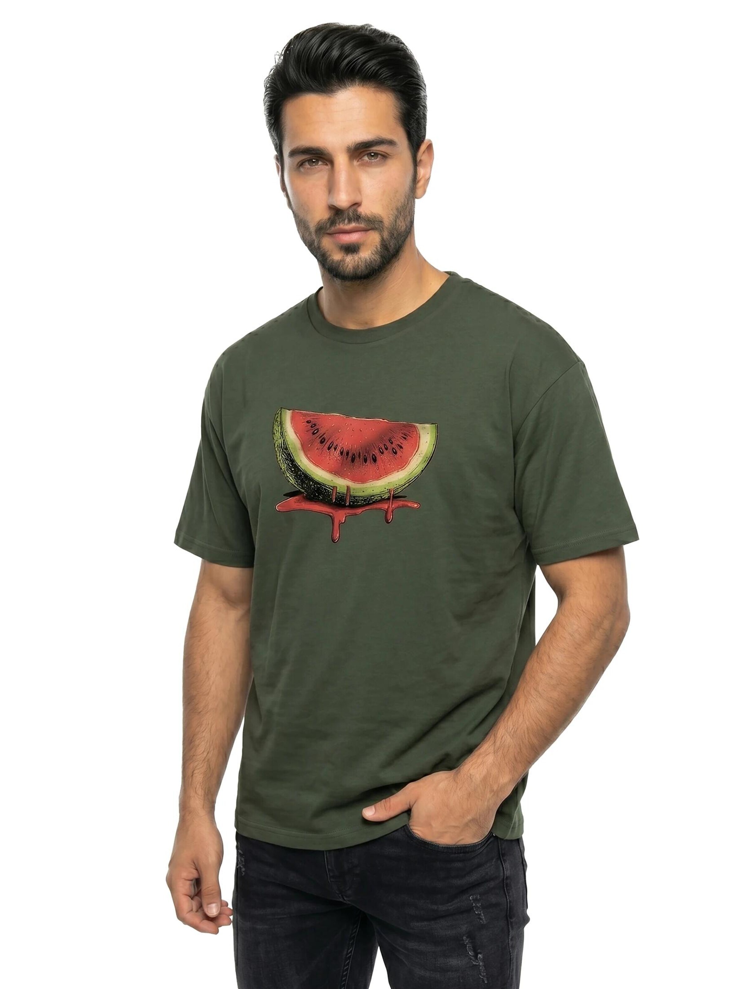 MAKAYA Shirt 'Watermelon' in Green