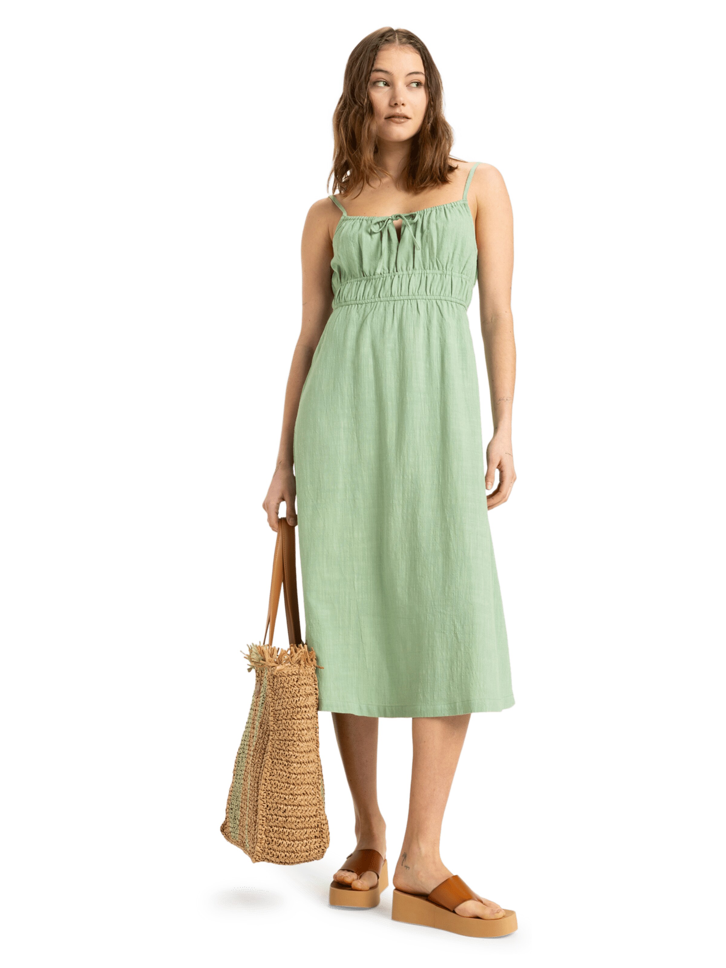 ROXY Zomerjurk 'Rosie Skies' in Groen: voorkant