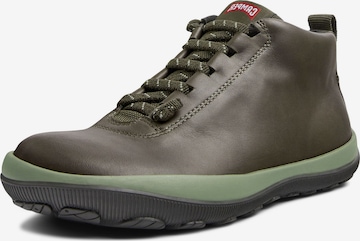 CAMPER Lace-Up Ankle Boots 'Peu Pista' in Green: front