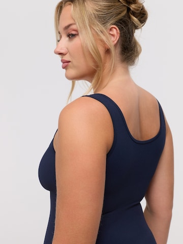 cfab Body 'Ribbed Tank Sculpting Bodysuit with Slip' in Blauw