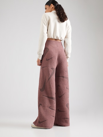 Nike Sportswear Wide Leg Hose in Lila