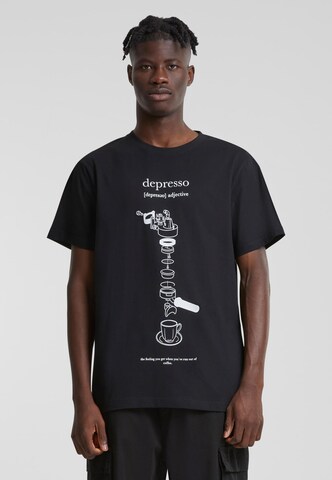 MT Men Shirt 'Depresso' in Black: front