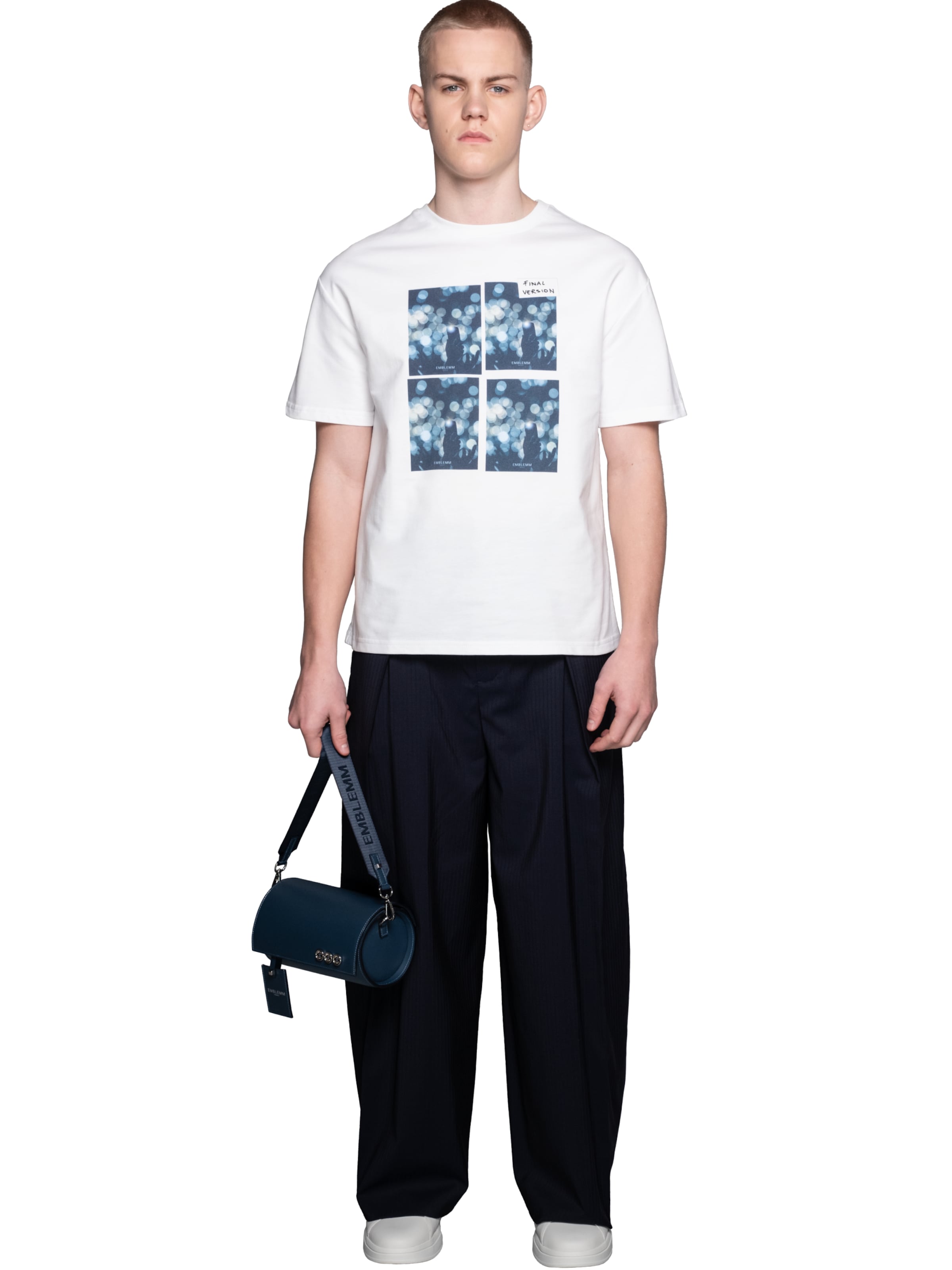 EMBLEMM Schoudertas 'Up My Sleeve Bag' in Blauw