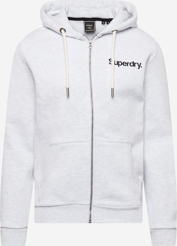 Veste de survêtement Superdry en gris : devant