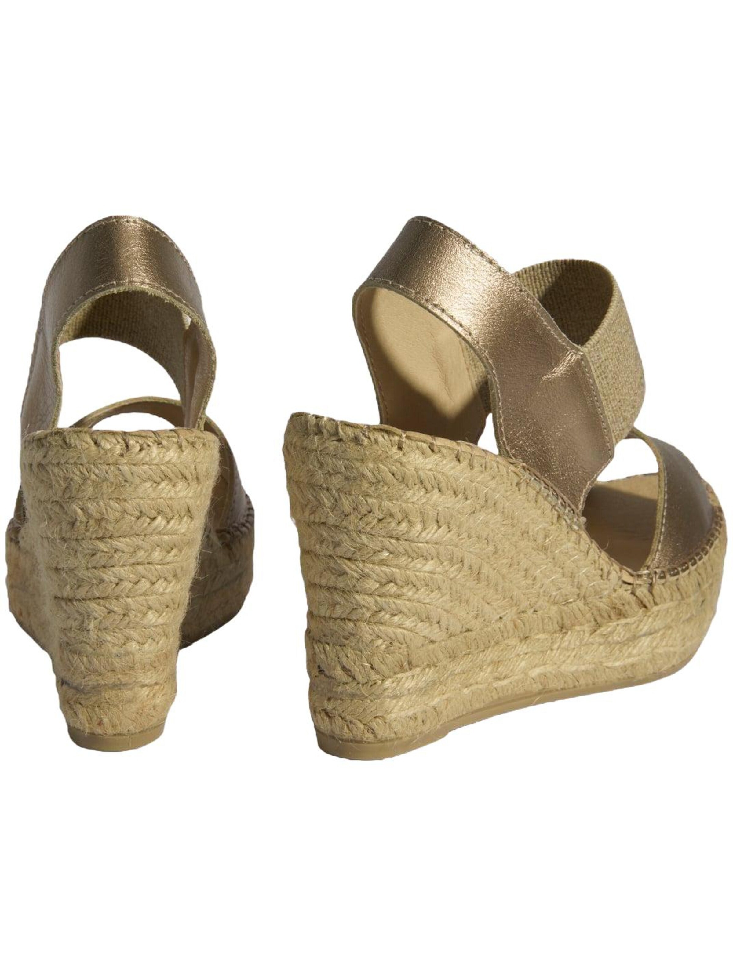 Desa Sandal 'Keil-Espadrilles' in Gold