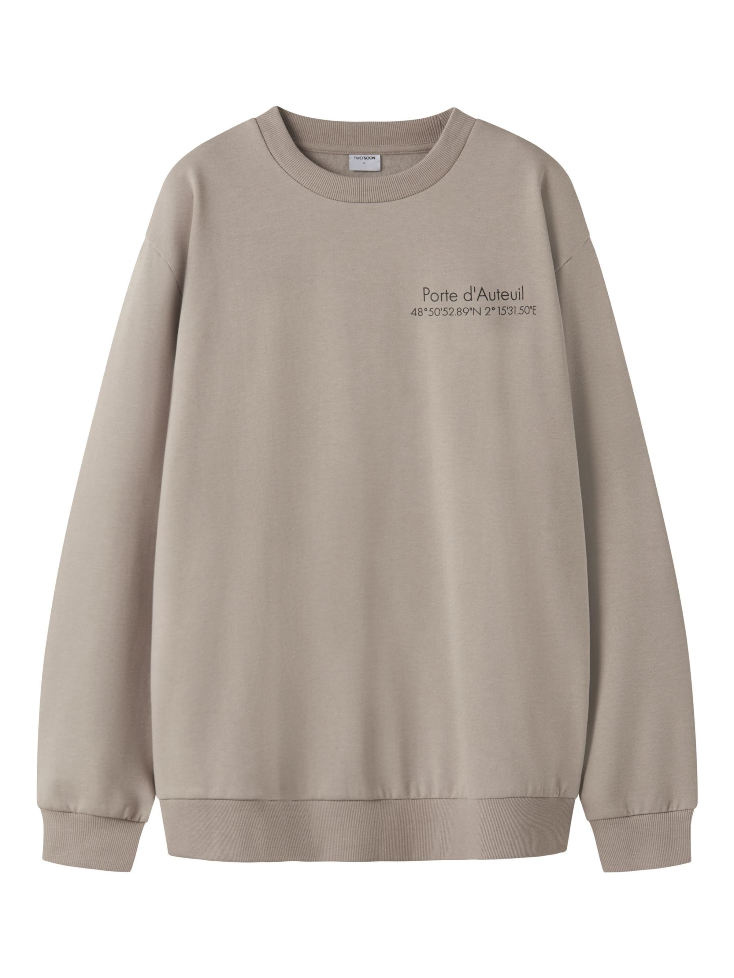 TWO SOON Sweatshirt i grå: forside